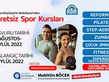 ASFİM’de ücretsiz spor kursu için kayıtlar başladı