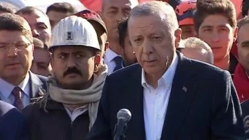 CUMHURBAŞKANI ERDOĞAN, MADEN BÖLGESİNDE!