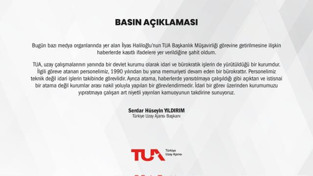 Tartışmalı atamaya Türkiye Uzay Ajansı'ndan yanıt