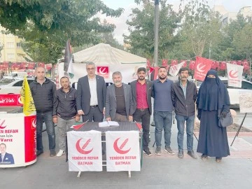 YENİDEN REFAH’TAN ‘SOYKIRIMA HAYIR’ STANDI